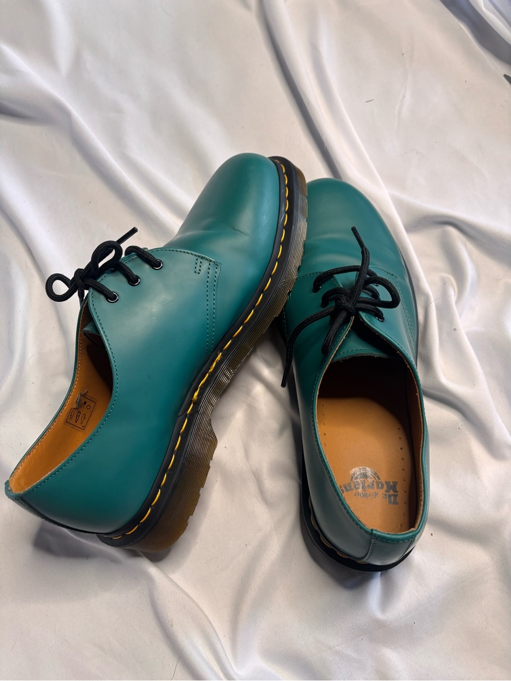 Dr. Martens Teal 3-Eye Smooth Leather Oxford